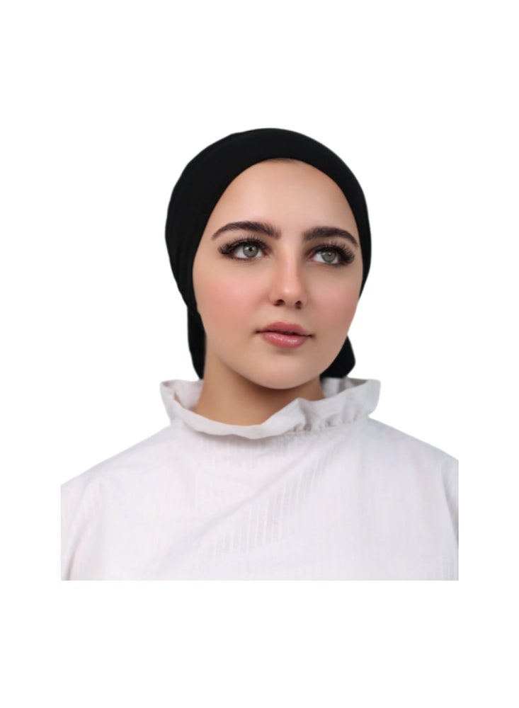 بندانة حجاب سوري كلاسيك مفتوحة من الجانبين خامة ناعمة - متوفرة بتشكيلة ألوان واسعة. - Image 1